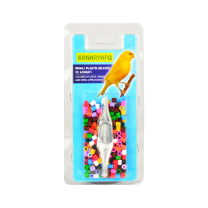 100 BAGUES plastique couleurs pour sexage oiseaux avec outil de montage 3.0MM